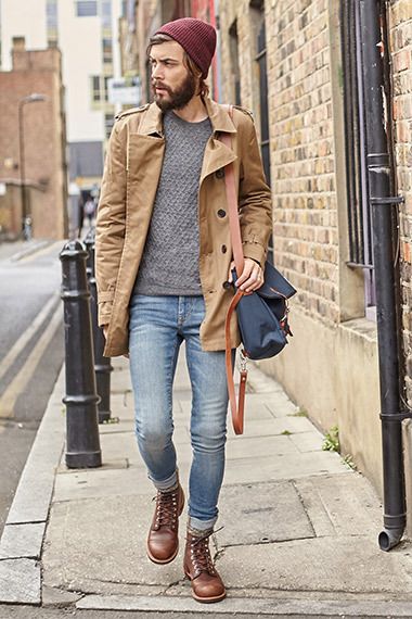 Bota couro top marrom masculina